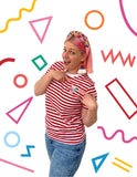 Pretty fly for a cacti red and white striped tee