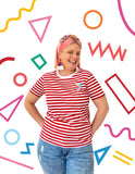 Pretty fly for a cacti red and white striped tee