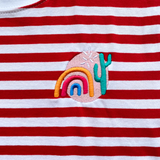 Pretty fly for a cacti red and white striped tee