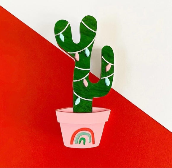 A pretty fly cactus brooch without santa hat - Mary Bobbin