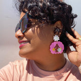 Pink hair bubble gum babe Dangles - Huniy