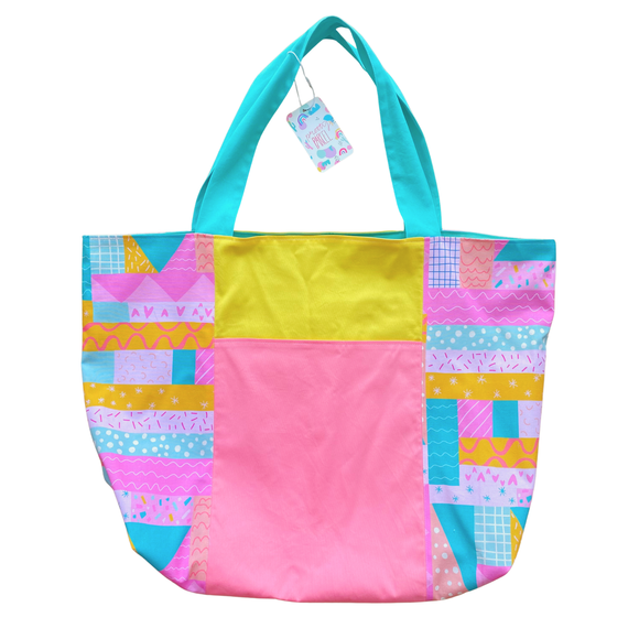 Washi tape - Over sized tote/ beach bag