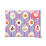 Happy mail clutch - blue & pink stripes