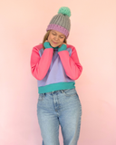 Cosy up Sweater - Purple, pink & teal