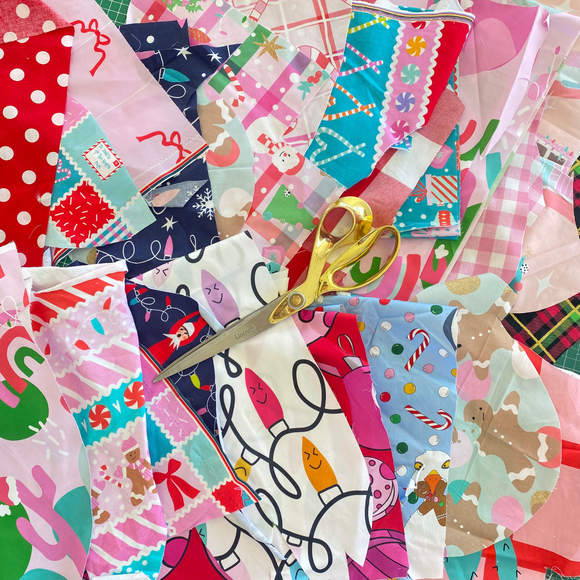 Christmas fabric scrap packs