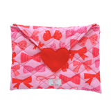 Happy mail clutch - pink & red bows