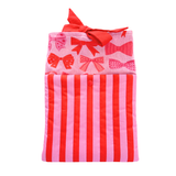 In my reading era pouch - pink & red bows