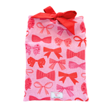 In my reading era pouch - pink & red bows