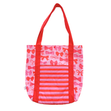 Cosy book club tote bag - pink & red bows