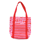 Cosy book club tote bag - pink & red bows