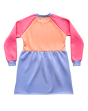 Cosy up Dress - Coral, pink & purple