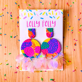 Confetti dangles with sequin bubbles - Lolly Polly (LAST PAIR)