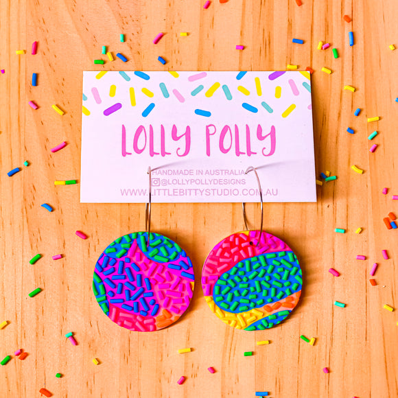 Confetti hoops - Lolly Polly (LAST PAIR)