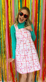Candy cane cutie Pinafore (Size 8 & 12 only)