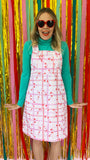 Candy cane cutie Pinafore (Size 8 & 12 only)