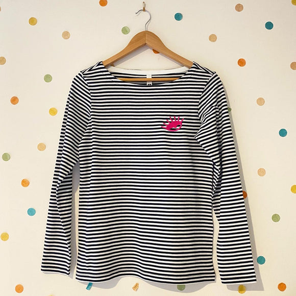 Eye candy long sleeve striped tee (Size XS only)